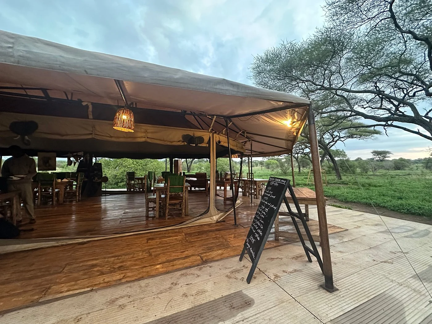 Baobab Luxury Tented Camp Lounge and Campfire