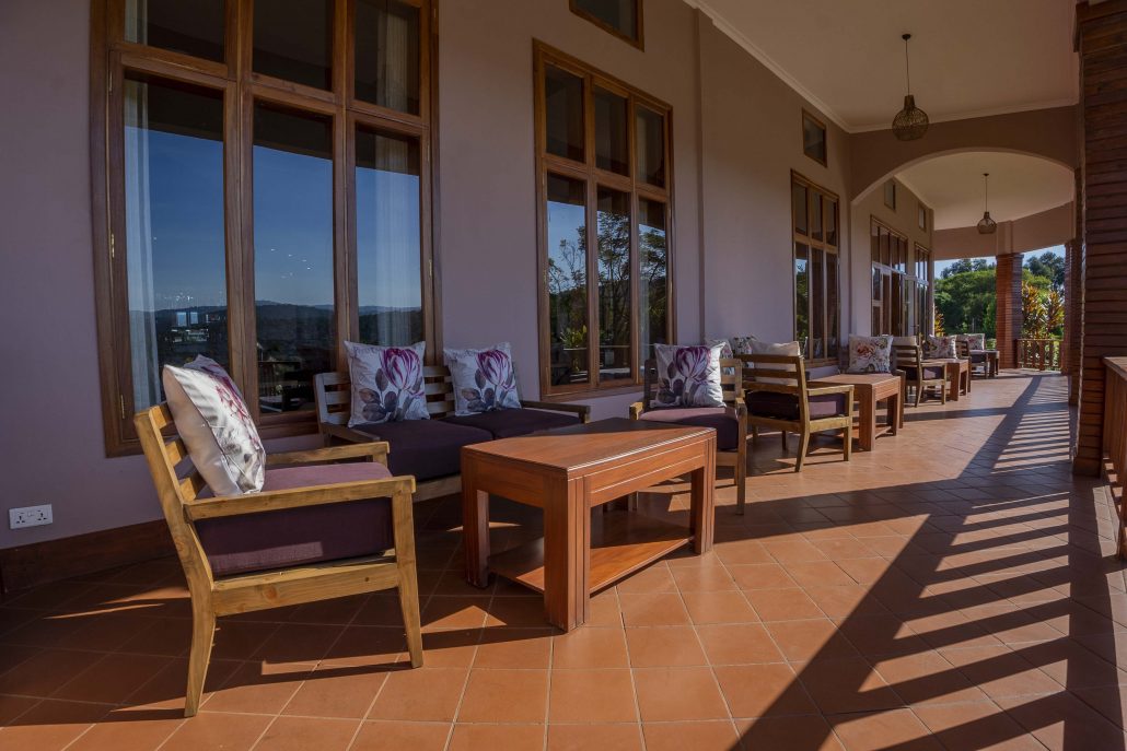 Ngorongoro Coffee Lodge Veranda and Dining